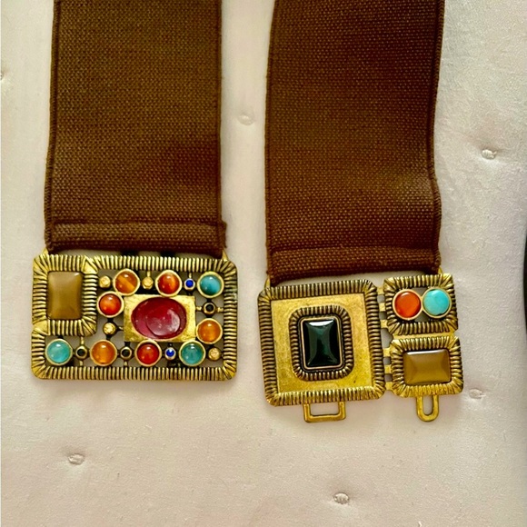 Adjustable stretchy belt for women with copper buckle - Picture 4 of 9